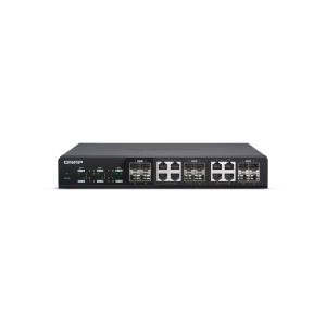 威联通 QSW-M1208-8C 4x 10GbE SFP+ 光纤端口、8x 10GbE SFP+ 光纤/RJ45 复合端口
