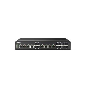 威联通 QSW-IM1200-8C 4 x10GbE SFP+ 光纤端口、8 x10GbE SFP+ 光纤/RJ45 复合端口