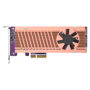 威联通 QM2-2P-344A 双端口 M.2 22110/2280 PCIe NVMe SSD 扩...