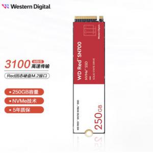 西部数据 WDS250G1R0C 250GB SSD固态硬盘 M.2接口Red系列网络储存(NAS)...
