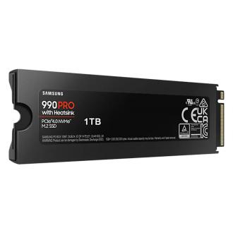 三星 MZ-V9P1T0CW 1TB SSD固态硬盘 M.2接口(NVMe协议PCIe 4.0 x4) 990 PRO With Heatsink散热片版